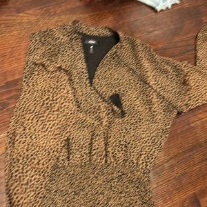 Cheetah print sinched waist dress